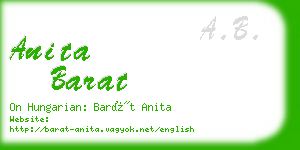 anita barat business card